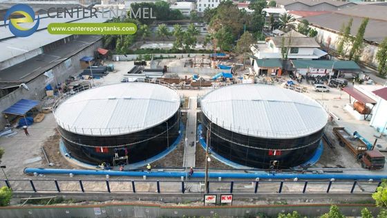 Bức tường mái vòm địa chất nhôm bền cho bể lưu trữ nước thải