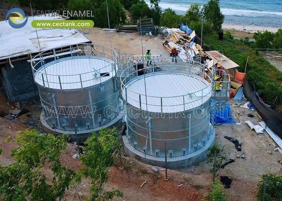 Bể thép mạ kẽm để lưu trữ nước tưới cảnh quan