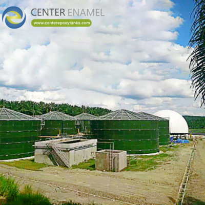 Bể biogas cho nhà máy Bio CNG: Thùng chứa chính để tiêu hóa biogas.