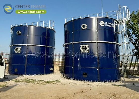 Thép thủy tinh nóng chảy bể lưu trữ chất lỏng Silos Biogas container Acid And Alkalinity Proof