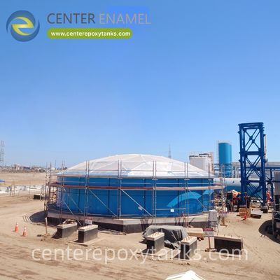 Bể thép phủ epoxy để lưu trữ bùn thải đô thị - Giải pháp bền bỉ cho việc chứa bùn an toàn, lâu dài.