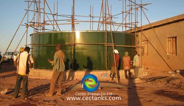 18000 m3 Capacity Durable Biogas Storage Tank / Glass Fused Steel Storage Container