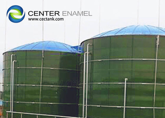 Thủy tinh hợp nhất với thép Bolted Biogas Storage Tank Màu xanh đậm