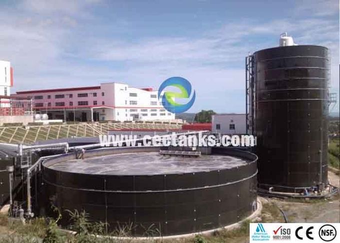 Các bể thép thủy tinh công nghiệp cho lưu trữ chất lỏng / bùn ăn mòn cao 0
