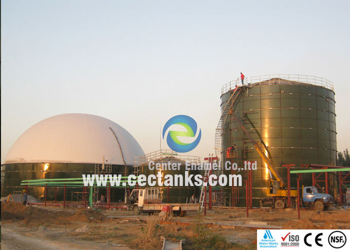 Thép phủ thủy tinh 5000m3 Biogas Storage Tank bền và mở rộng 0