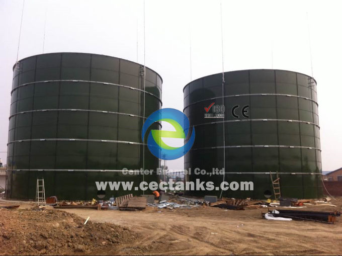 50M3 đến 18000M3 Capacity Glass Fused To Steel Bolted Waste Water Storage Tanks 0
