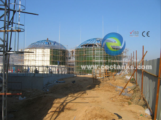Nhà xây dựng của " thủy tinh hợp nhất với thép " bốt thùng và silo thùng chứa khí sinh học 0